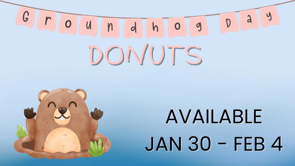 Groundhog Day Donuts Available at Peace Love and Little Donuts Morgantown