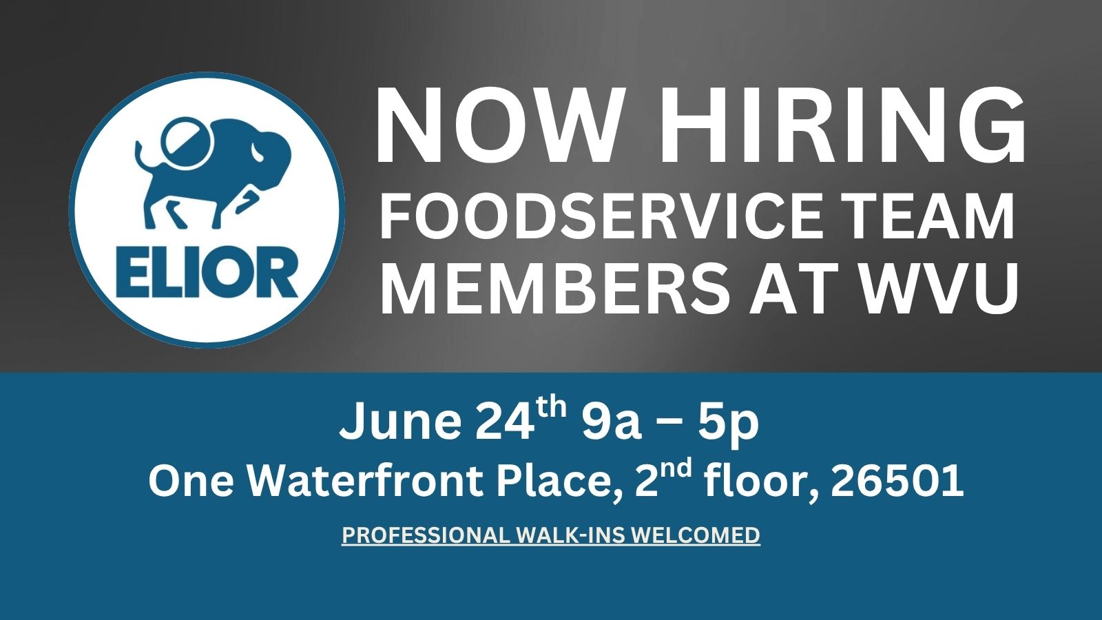 Elior at WVU: Foodservice Team Member Hiring Event