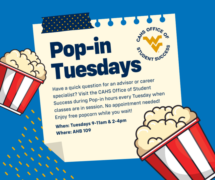 Dec 9, 2025: CAHS Office of Student Success Pop-in Tuesdays! at Applied Human Sciences Building