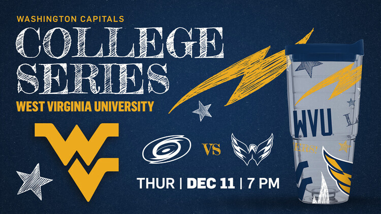 Dec 11, 2025: WVU: Capitals vs Hurricanes College Series at Capital One Arena
