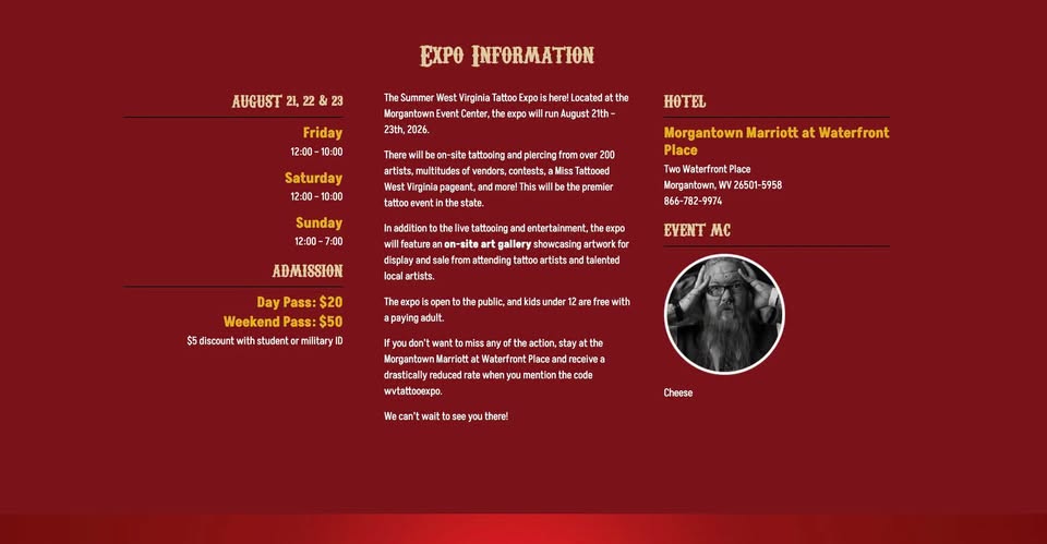 12TH ANNUAL WEST VIRGINIA TATTOO EXPO