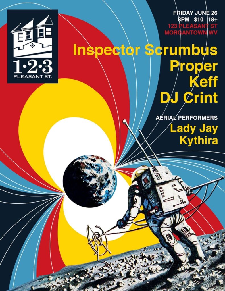 Inspector Scrumbus, Proper, Keff, DJ Crint, Lady Jay, Kythira at 123 Pleasant Street