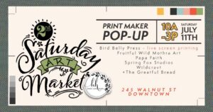 2ND Saturday Art Market – Print Maker Pop-Up