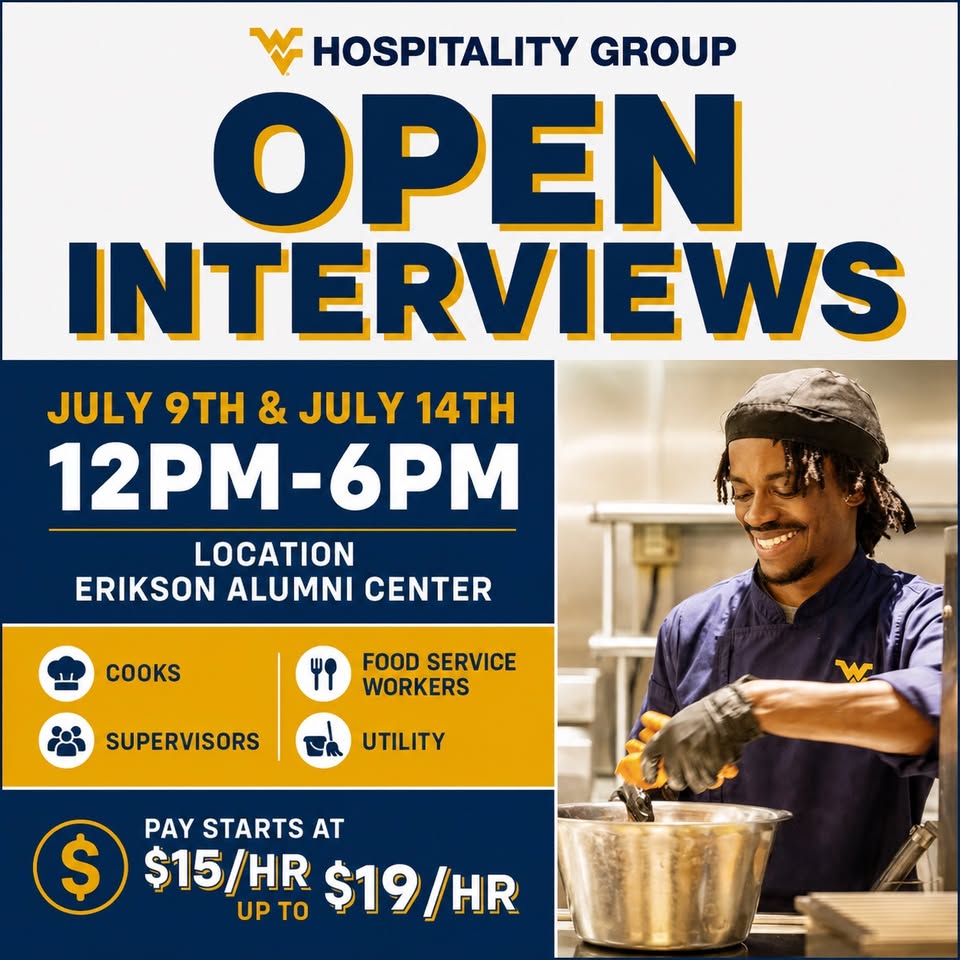 Open Interviews 💛💙 WVU HOSPITALITY GROUP