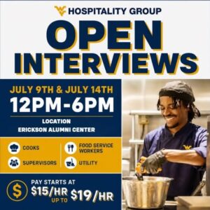 Open Interviews 💛💙 WVU HOSPITALITY GROUP